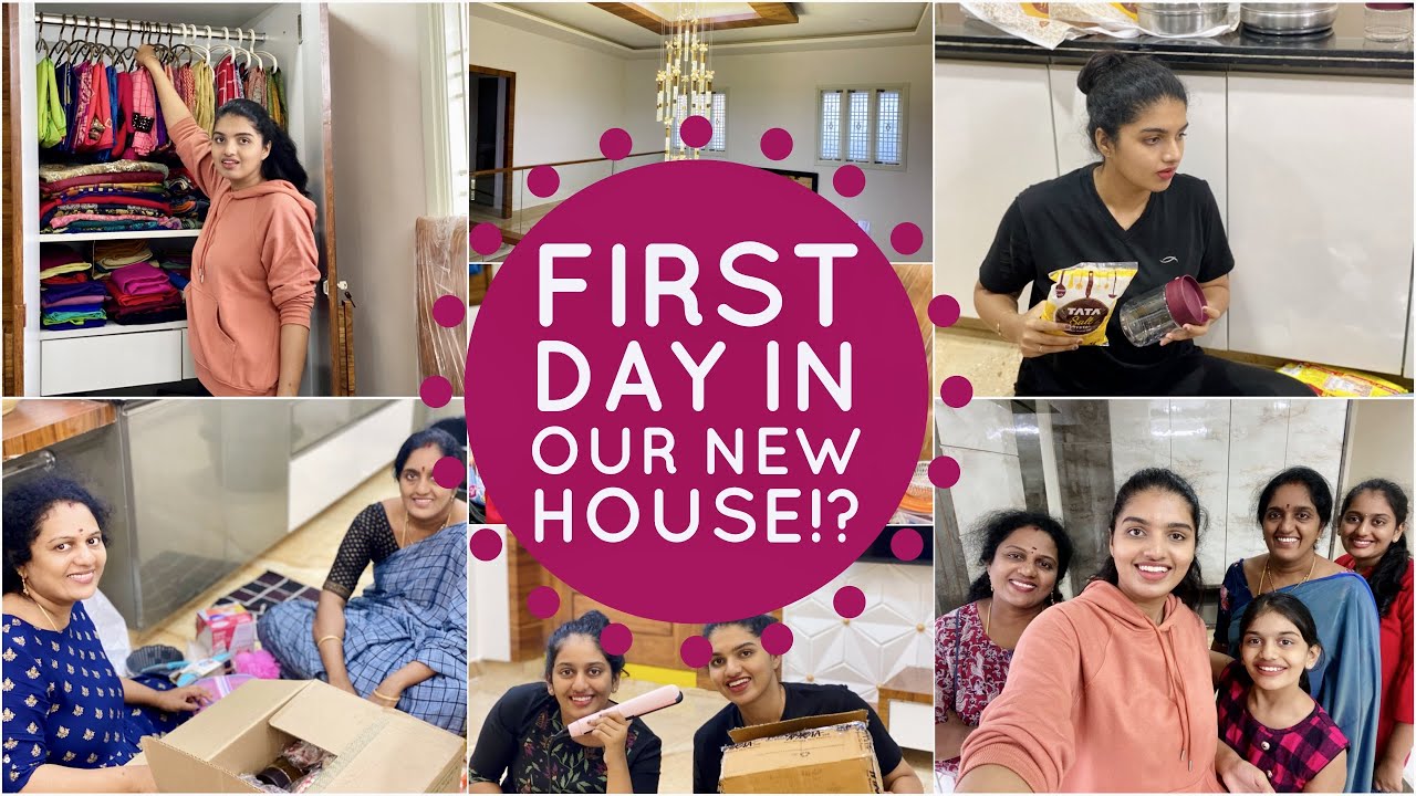 First Day in New House!?|Arranging Closet,Outfits|Kitchen Organising,Pantry,groceries & Fixing Tv||