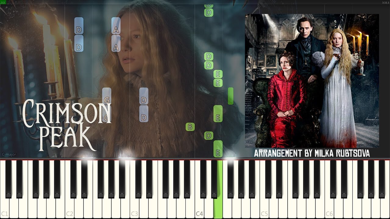 Fernando Velázquez - Edith's Theme (Crimson Peak OST) | Piano Cover + Synthesia Tutorial