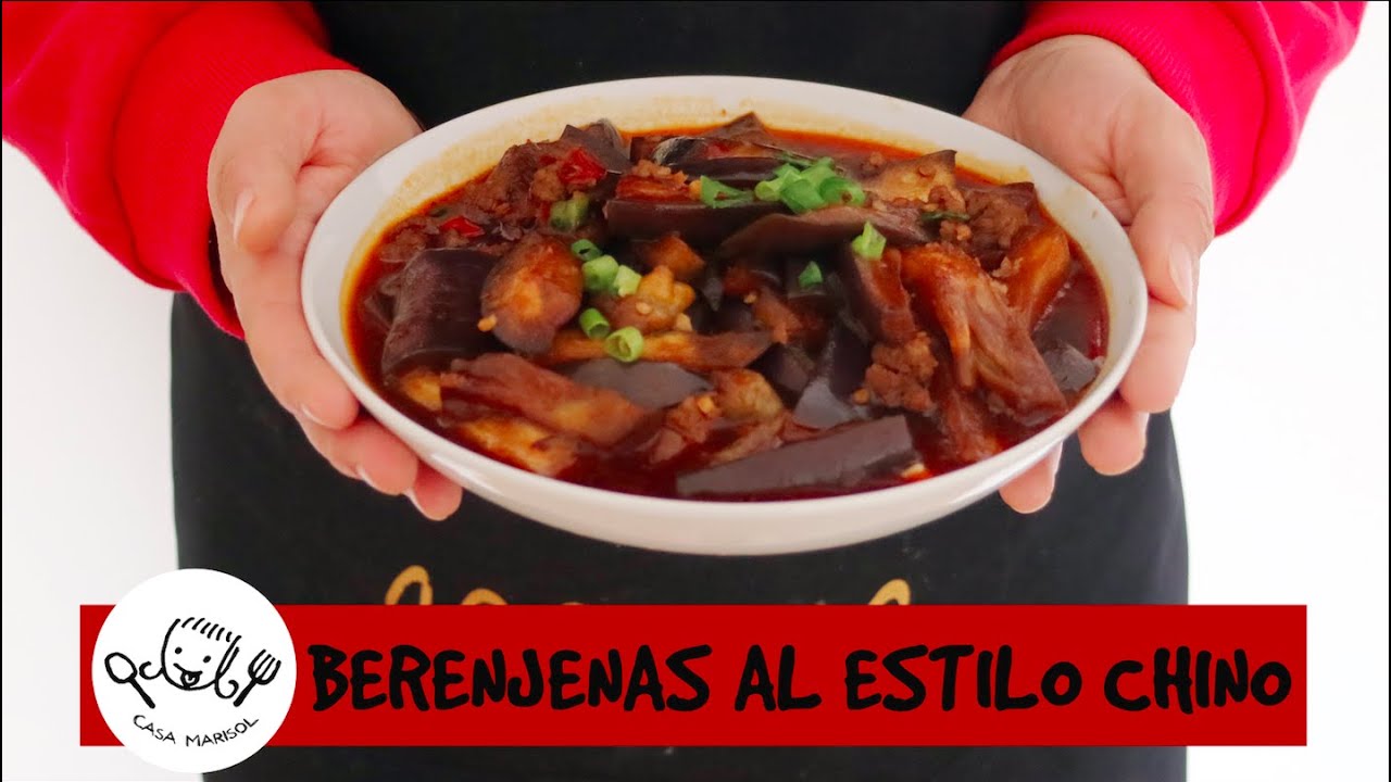 RECETA CHINA - Berenjena al estilo chino【肉沫烧茄子 ròu mò shāo qié zǐ】