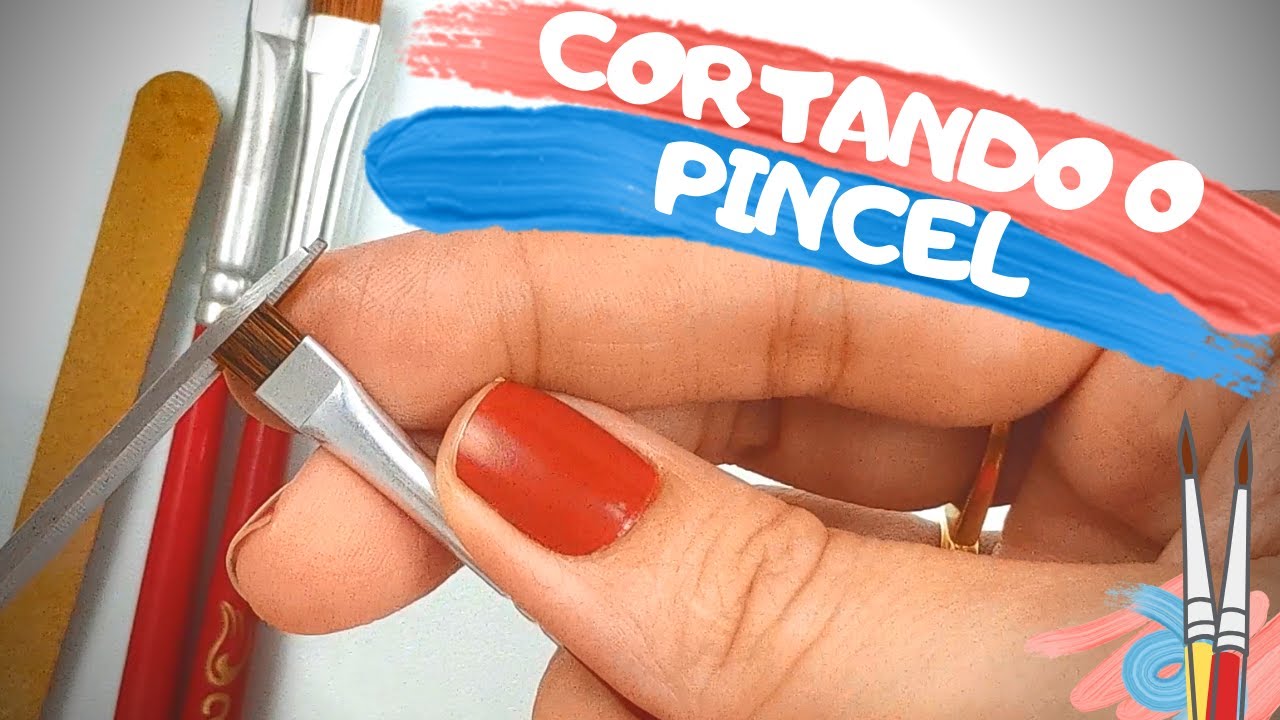 PASSEI A TESOURA! Aparando os pincéis nº 6 e 8