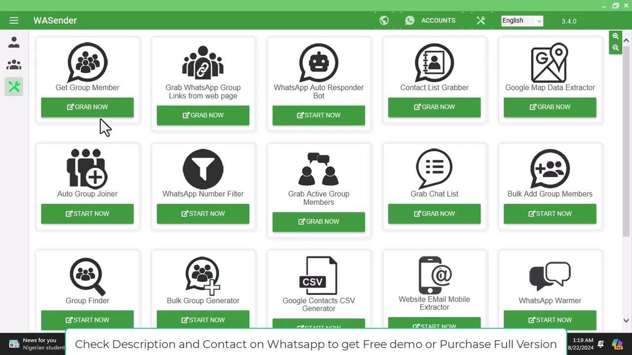 🟢 WA Sender Latest (3.4.0) Fully Activated Free Download Now | Whatsapp Marketing Tool