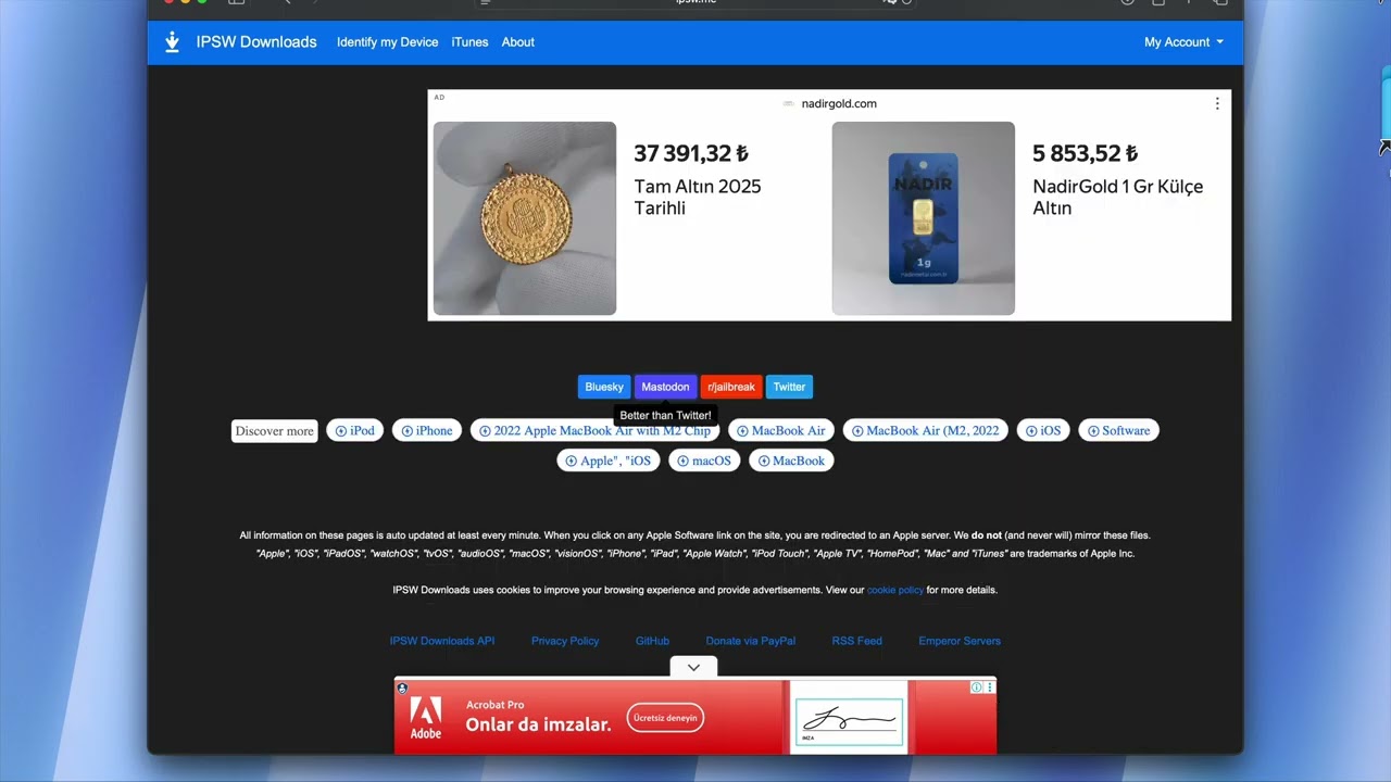 kurtarma verisi bozuk olan mac bilgisayarı başka mac bilgisayara bağlayarak dfu modundan yükleme