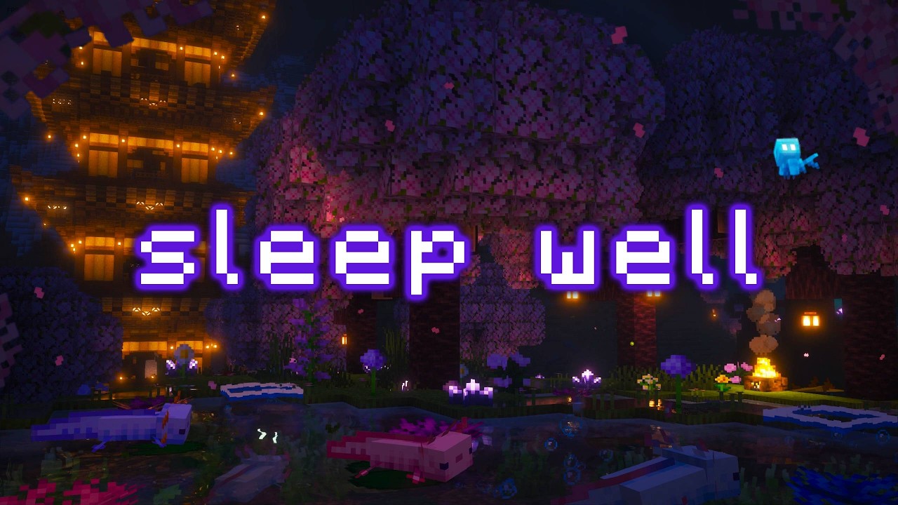 go to bed early tonight... (minecraft music w/ fire, water, rain)