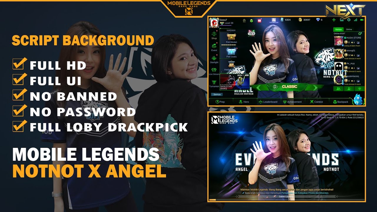 Background ML Evos Notnot X Evos Anggel Full UI