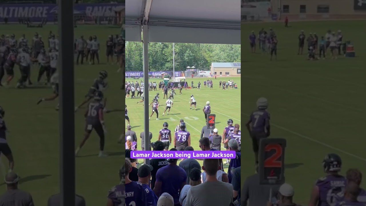 Baltimore Ravens Training Camp 7/24/25! Lamar Jackson turning on the jets! #HuddleUp 🐦&zwj;⬛