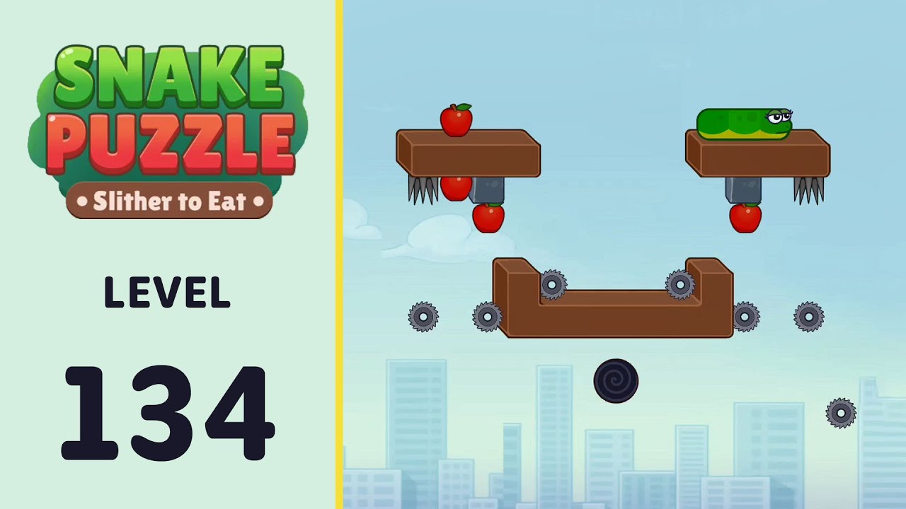 Snake Puzzle: Slither to Eat Level 134 | Every Puzzle Solved! 🎯