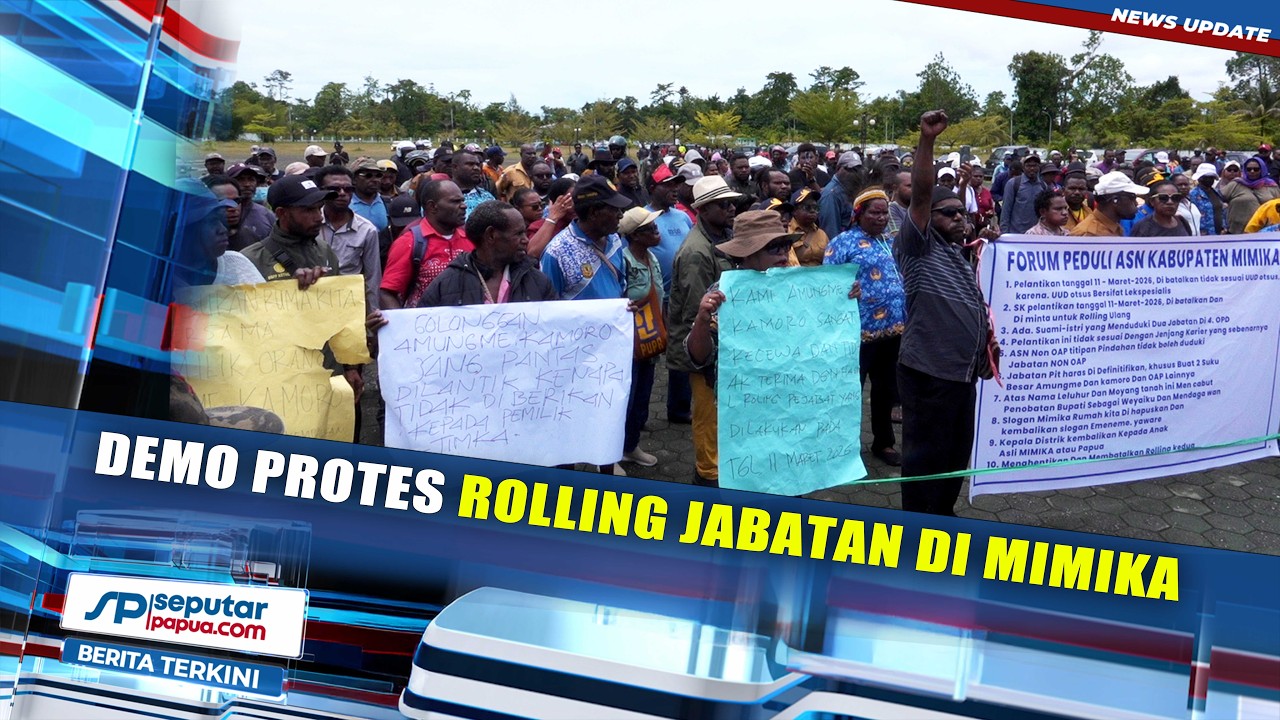 Demo Protes Rolling Jabatan;  Bupati Tak Datang,  Forum Peduli ASN  Papua di Mimika Ancam Aksi Lanju