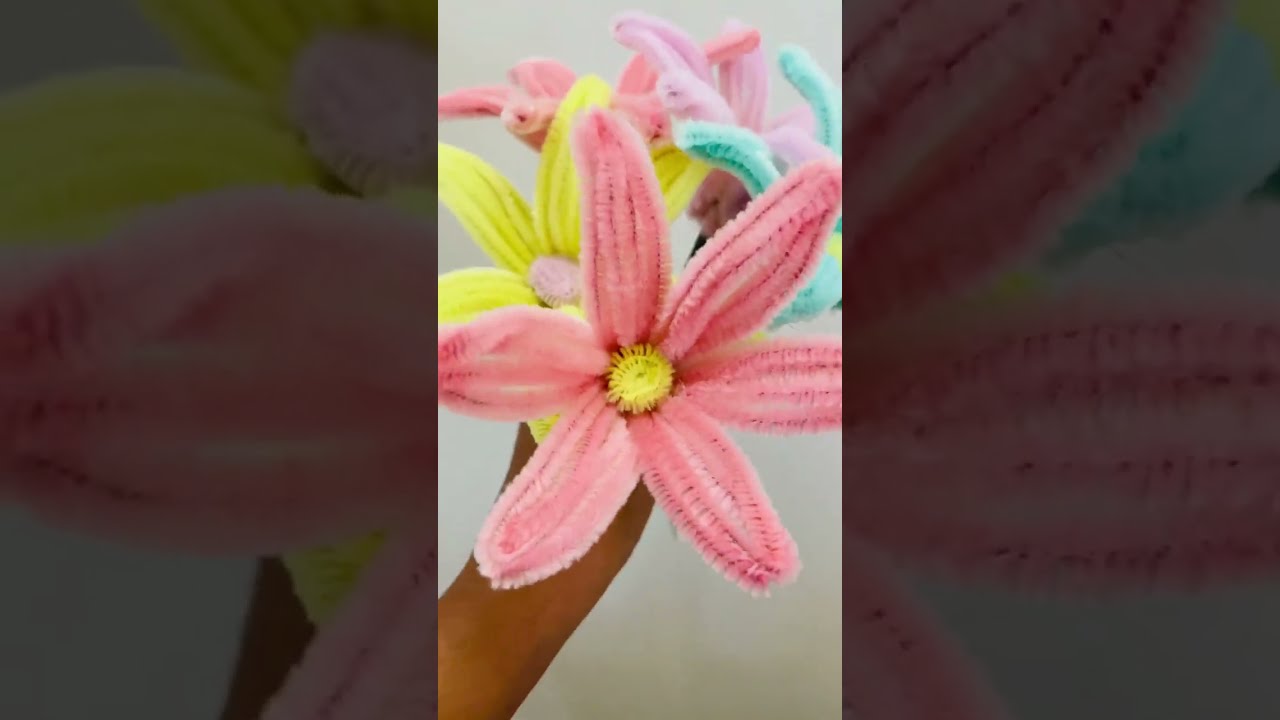 🌺 VERY SIMPLE WAY 🌺 to make Flower From pipe cleaner DIY easy craft