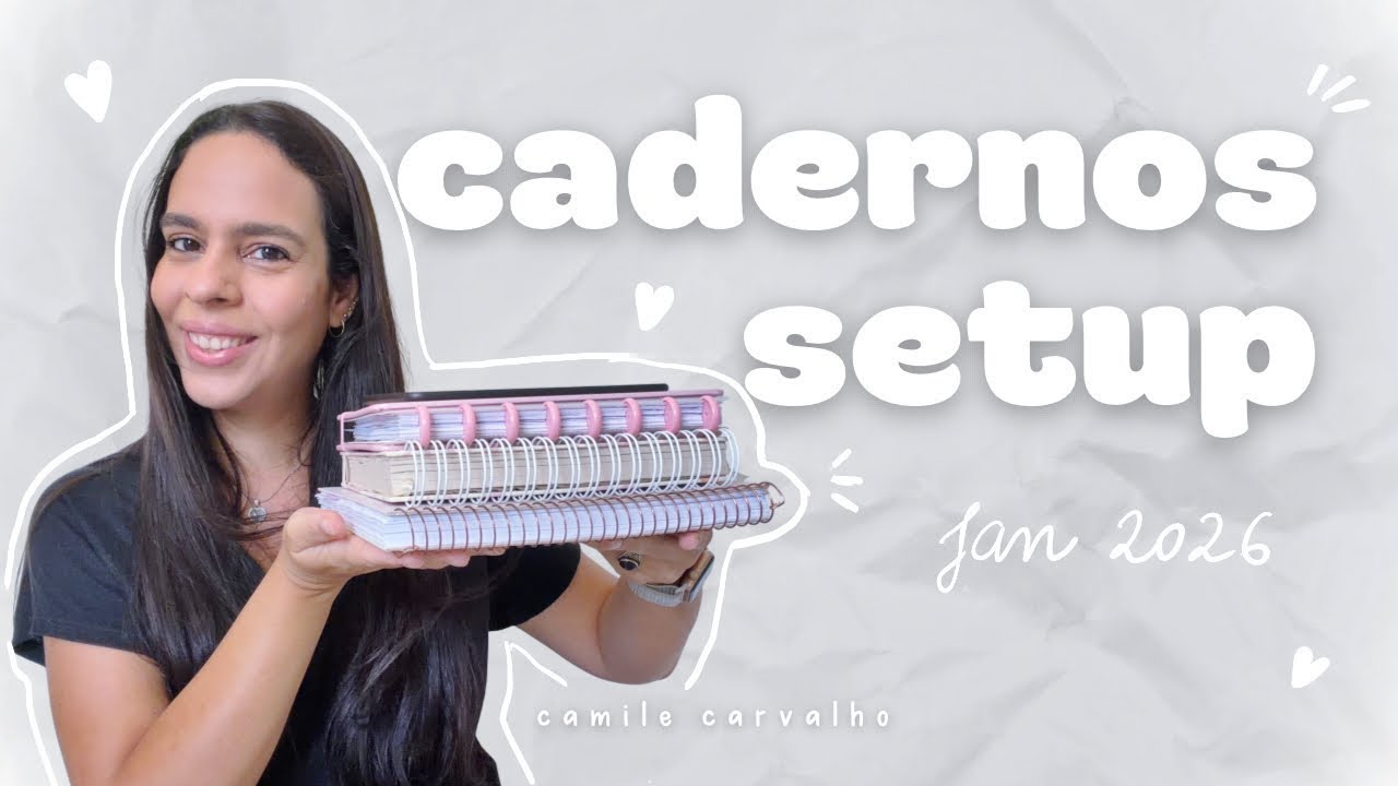 🌸 Papelaria: o que estou usando em 2026? - meu setup de cadernos e planners