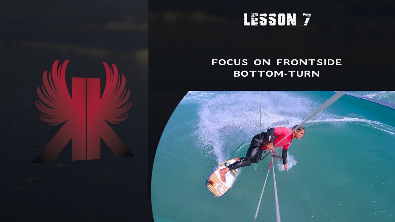 KITEKAHUNAS - Learn Wave Kitesurfing - Lesson 7 - Focus on Frontside Bottom Turn