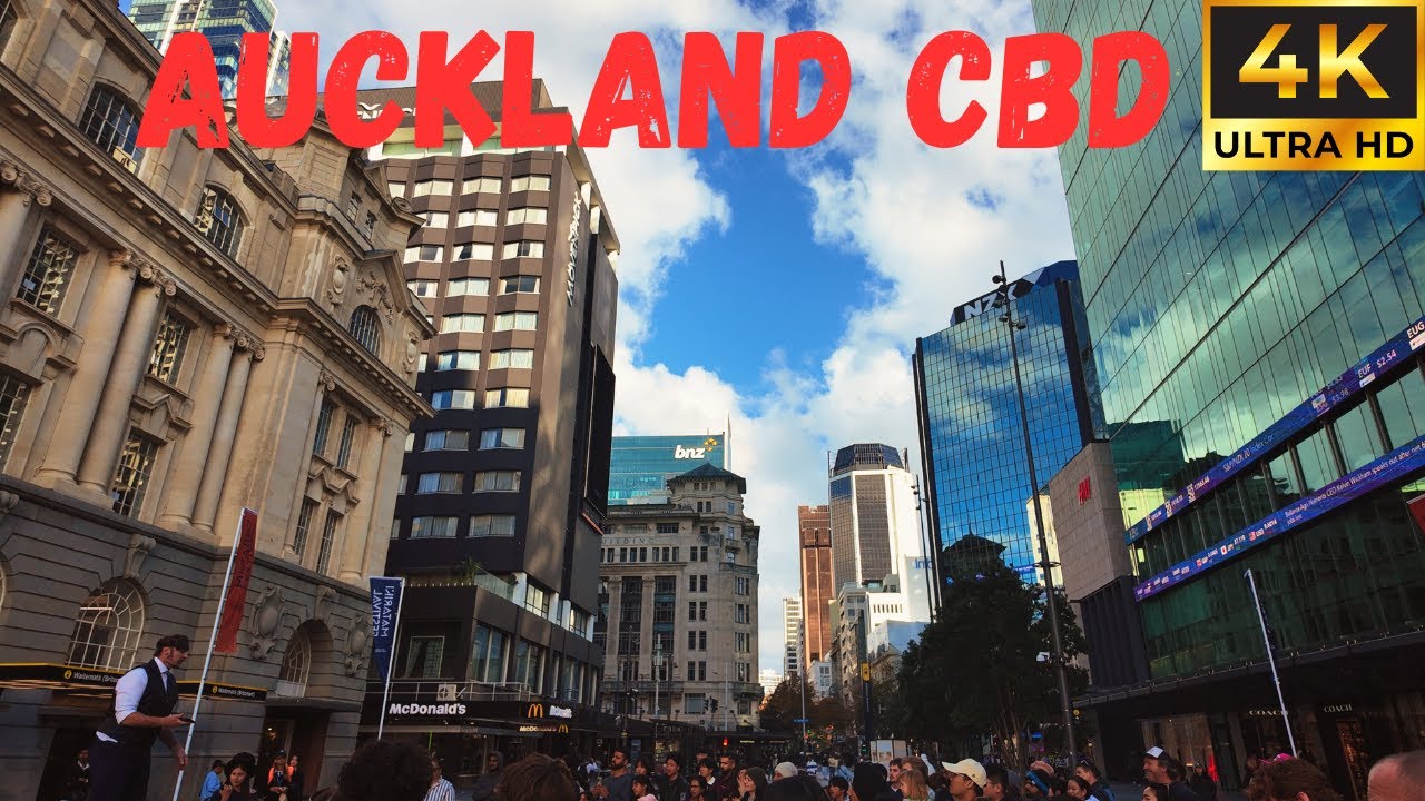Auckland CBD Walk | Exploring Queen Street & City Lights 🌆🚶‍♂️ New Zealand Travel Vlog