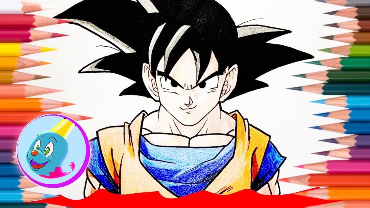 ¿Cómo dibujar a Goku de Dragon Ball? | Tutorial | Plumones y colores | Arte Infantil