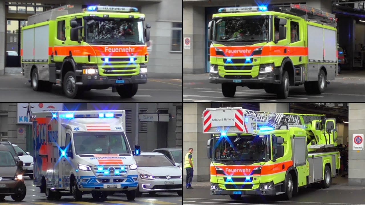 [SCHUTZ & RETTUNG ZÜRICH] - Feuerwehr, Rettungsdienst und Polizei auf Einsatzfahrt