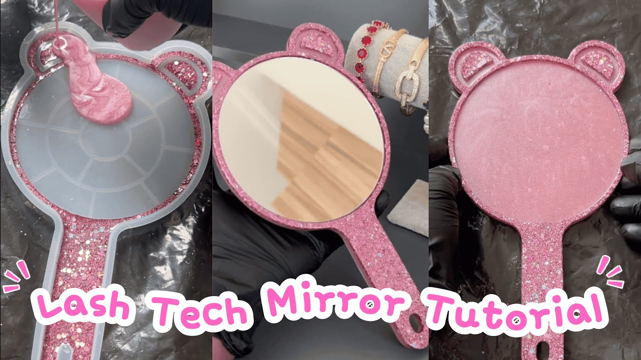 MUST-WATCH VIRAL RESIN LASH MIRROR FULL TUTORIAL FOR BEGINNERS WITH HOLOGRAPHIC GLITTER