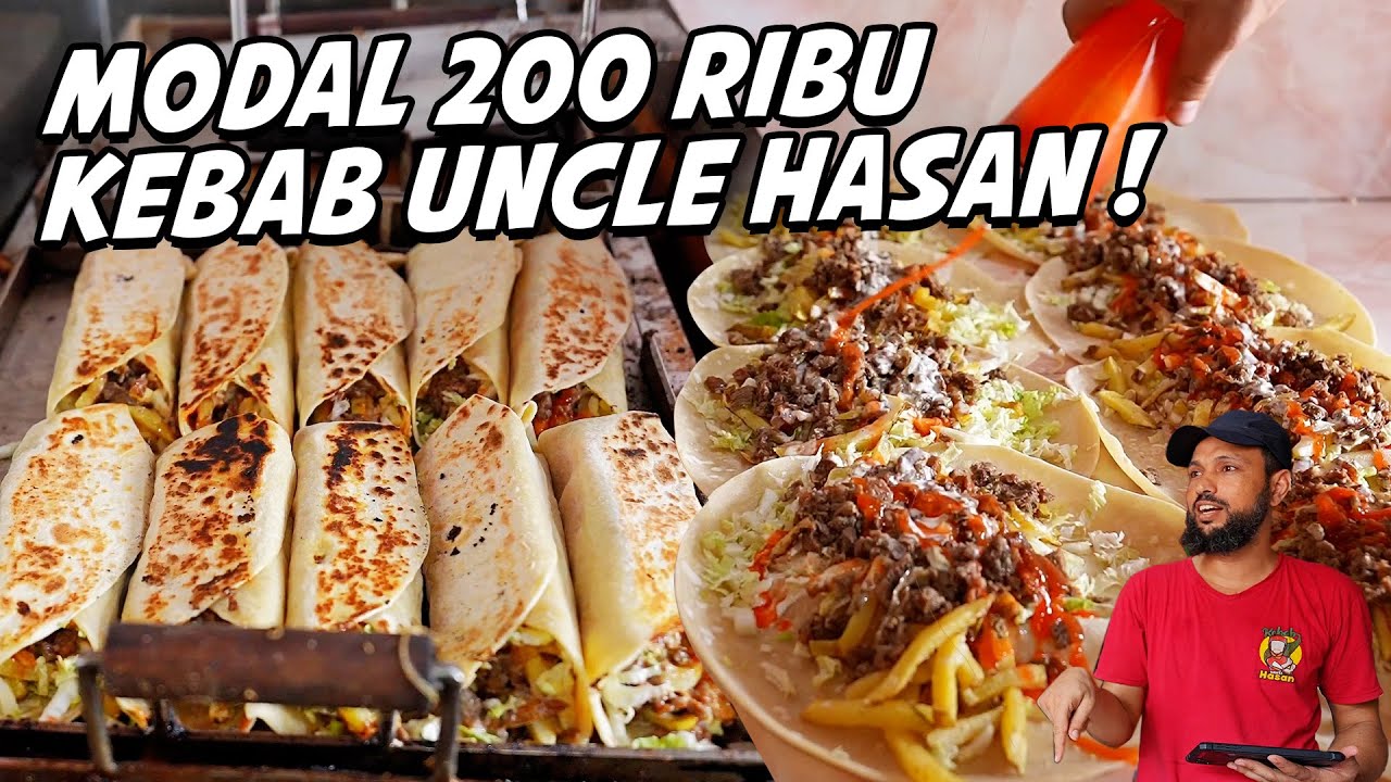 PAKE KOMPOR KECIL DI PINGGIR JALAN GA NYANGKA PENJUAL DARII GAZA INI ANTRI PEMBELI !