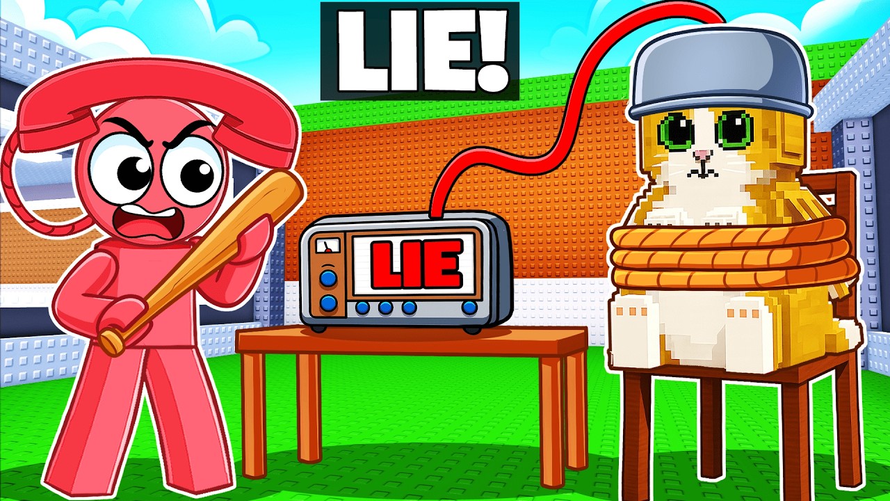 Использование детектора лжи на BRAINROTS в игре Steal A Brainrot!