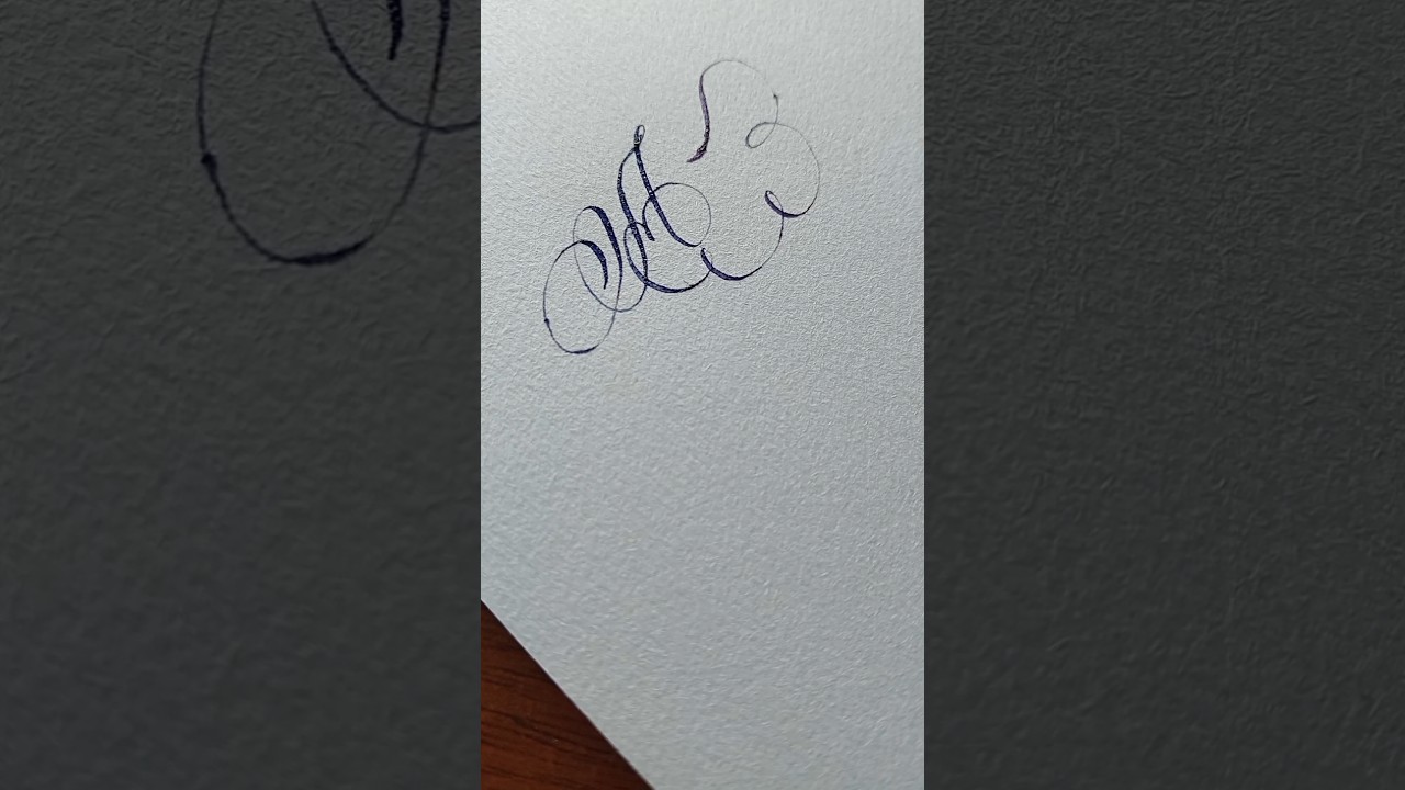 A con florituras | Caligraf&iacute;a Copperplate 🖋️#arte #caligrafia #letrasbonitas #shorts #shortsvideo