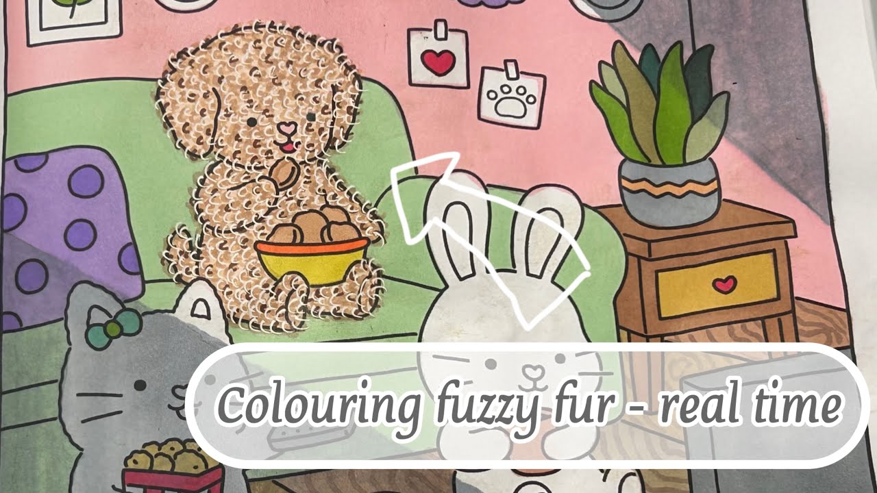 Colour with me ‘real time’ | colouring dog fur | alcohol marker adult coloring