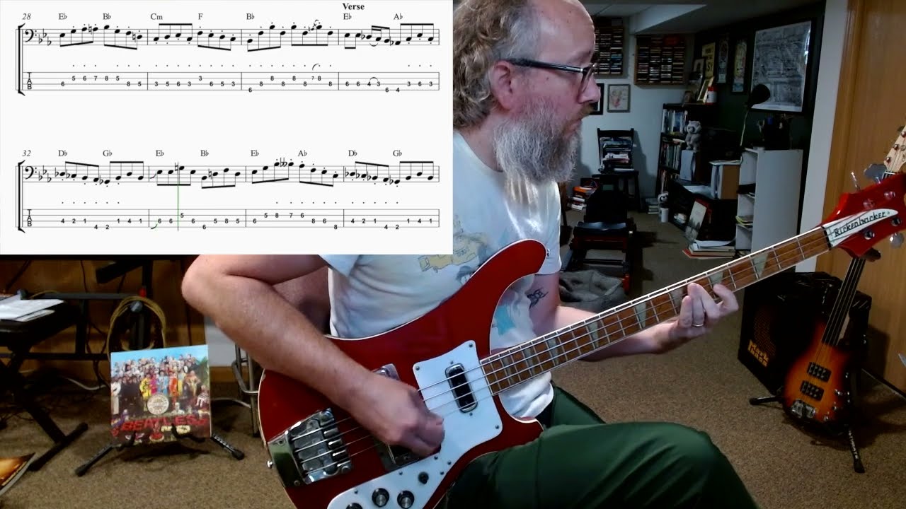 Lovely Rita - Beatles Bass Cover - Paul McCartney's Bass Line