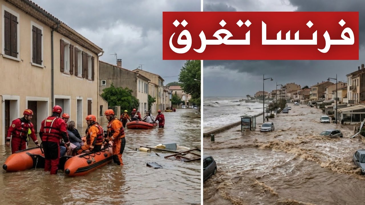 عاجل | فرنسا تغرق الآن.. الطوفان العظيم يبتلع الجنوب والجيش يتدخل للإنقاذ: إنها بداية النهاية