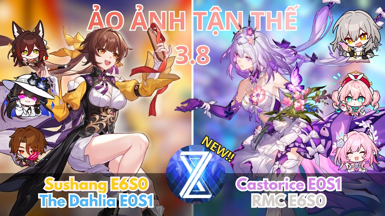 Ảo Ảnh Tận Thế  Mới 3.8 | Tầng 4 | Sushang x The Dahlia & Castorice X RMC | Honkai Star Rail 3.8