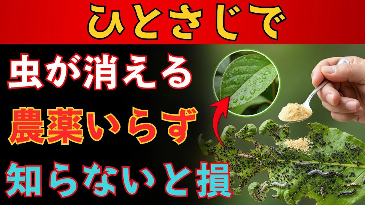 農薬はもう捨ててください。家にある粉ひとさじが虫を10秒で消す…誰でもできて驚くほど安全！