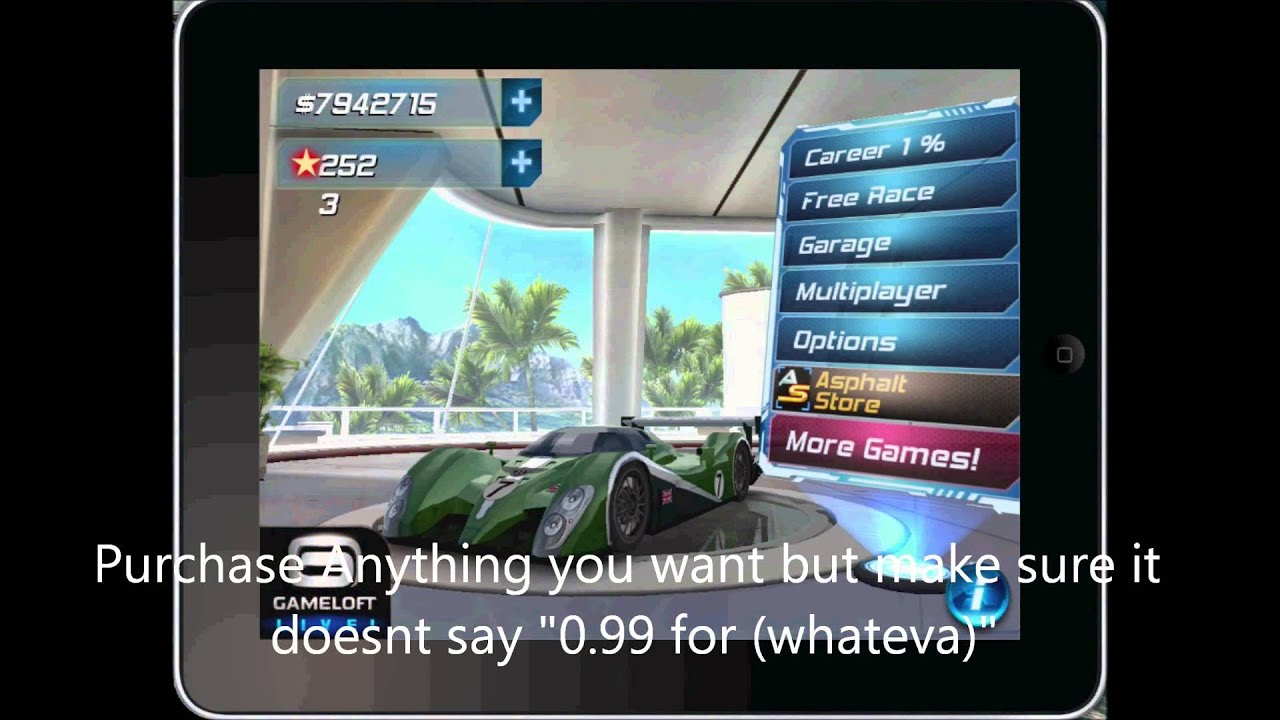Asphalt 6 hack for any IDevice