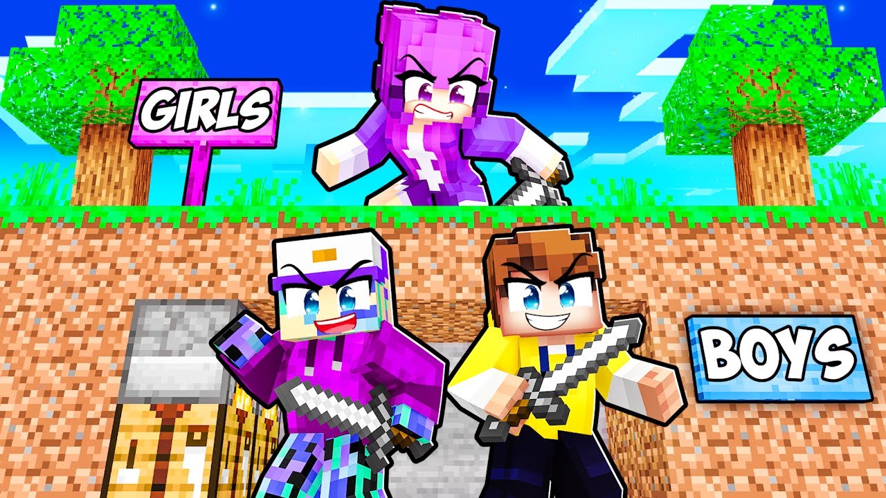 GIRL HUNTERS vs BOY SPEEDRUNNERS in Minecraft!
