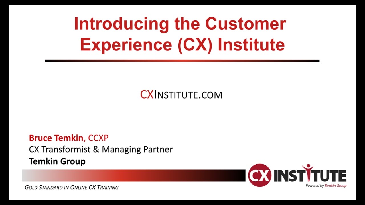 Introducing The Customer Experience (CX) Institute
