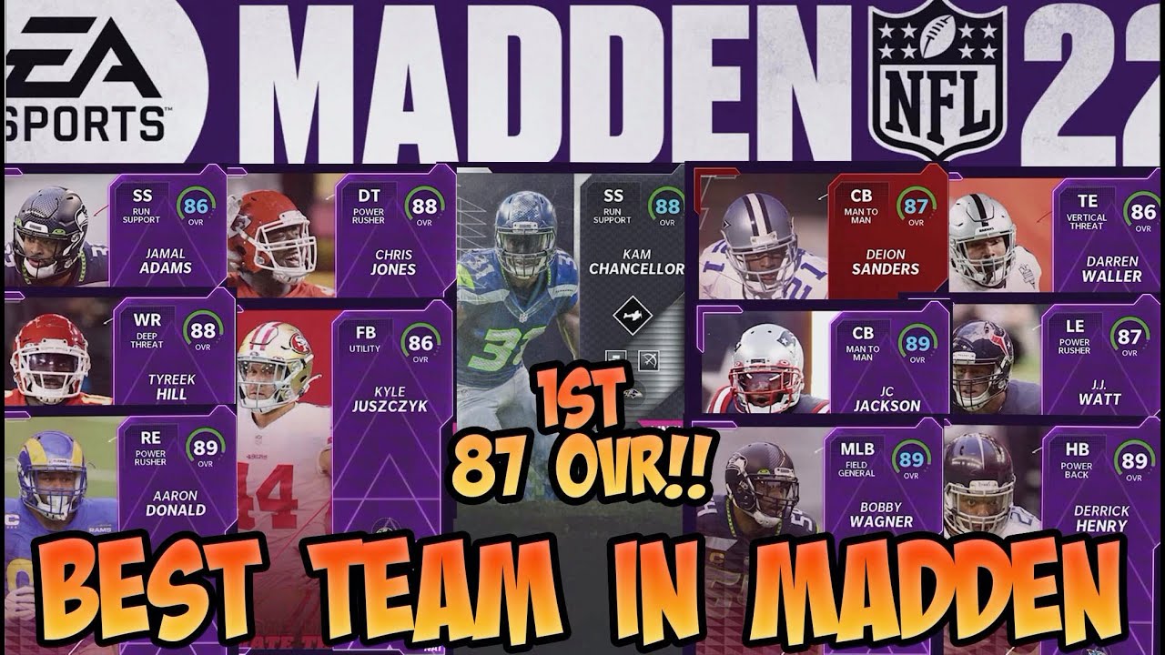 **1ST 87 OVR** BEST TEAM IN MADDEN 22 ULTIMATE MUT SUPERSTAR LEGENDS ABILITIES STRATEGY LEVELS