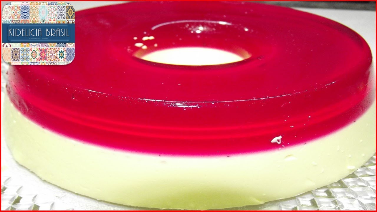 SOBREMESA DE GELATINA COM 2 INGREDIENTES ( Pudim de Gelatina ) Sem Forno e Super Fácil!