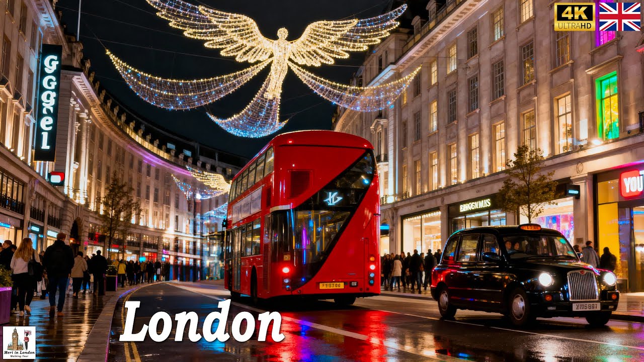 London's Most Beautiful Streets at Night | 4K HDR Walking Tour