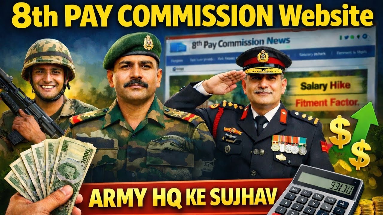 🤗🎁8th Pay Commission Website: Army HQ के कीमती सुझाव: EQUAL MSP, CEA, लीव का पैसा ? 