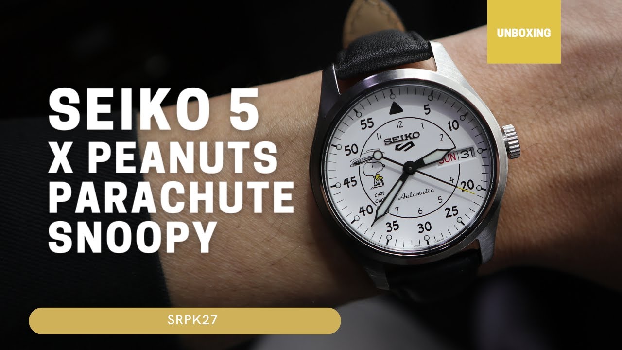 SEIKO 5 SPORTS X PEANUTS PARACHUTE SNOOPY SRPK27