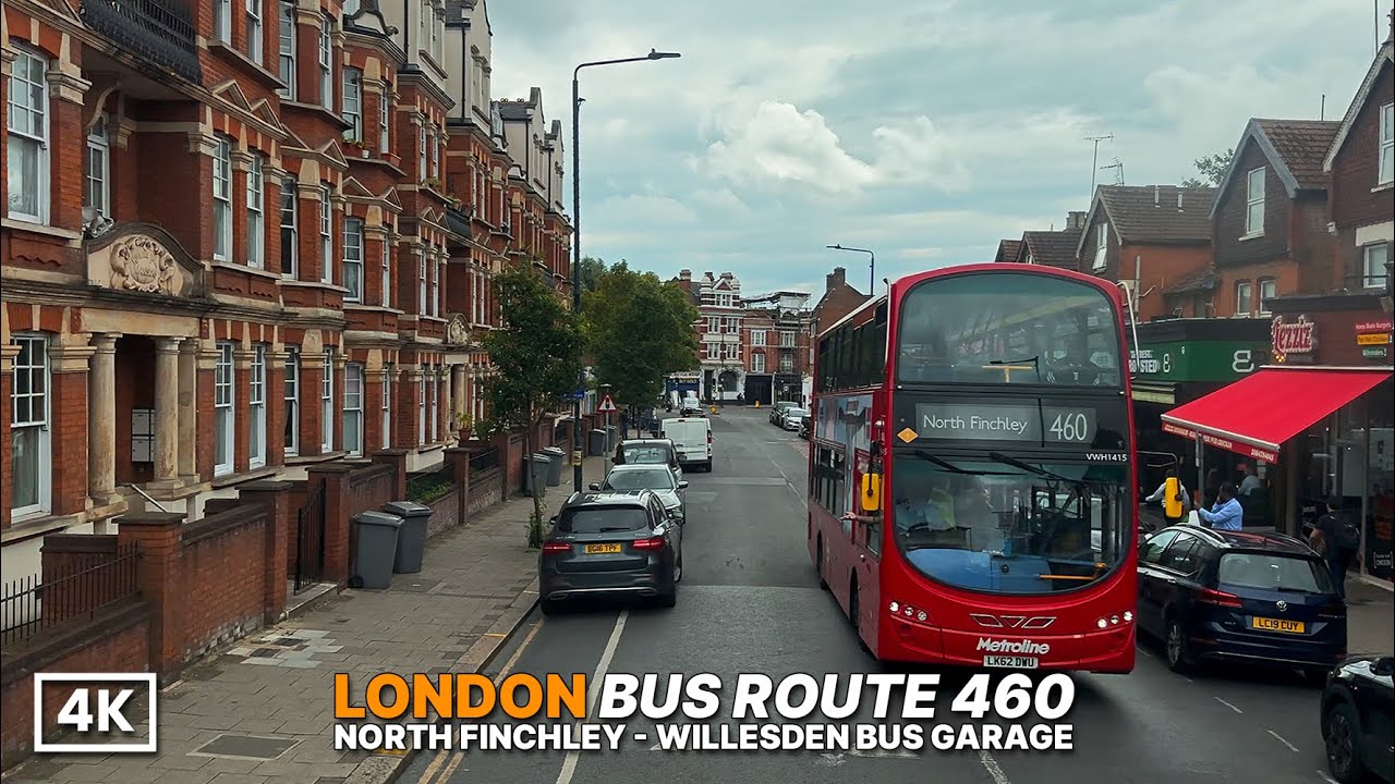 Typical London Weather on a Friday Commute | London Bus Ride | Route 460 North Finchley to Willesden