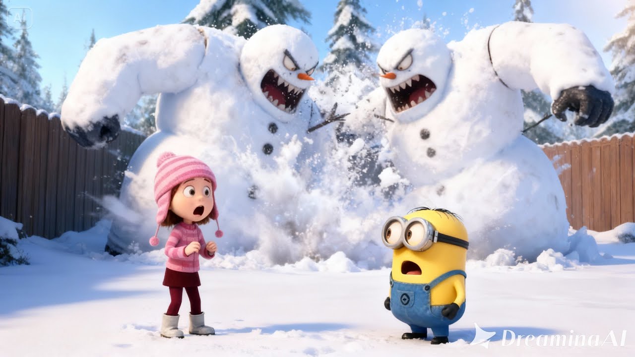 Snowmen Become MONSTERS and Everything Turns Into Ice Chaos ❄️😈 | Funny Minion Cartoon