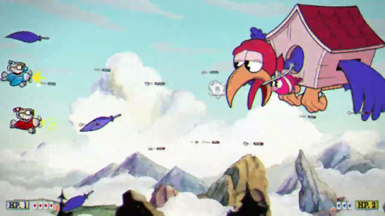 Cuphead Wally Warbles Expert 2 player
