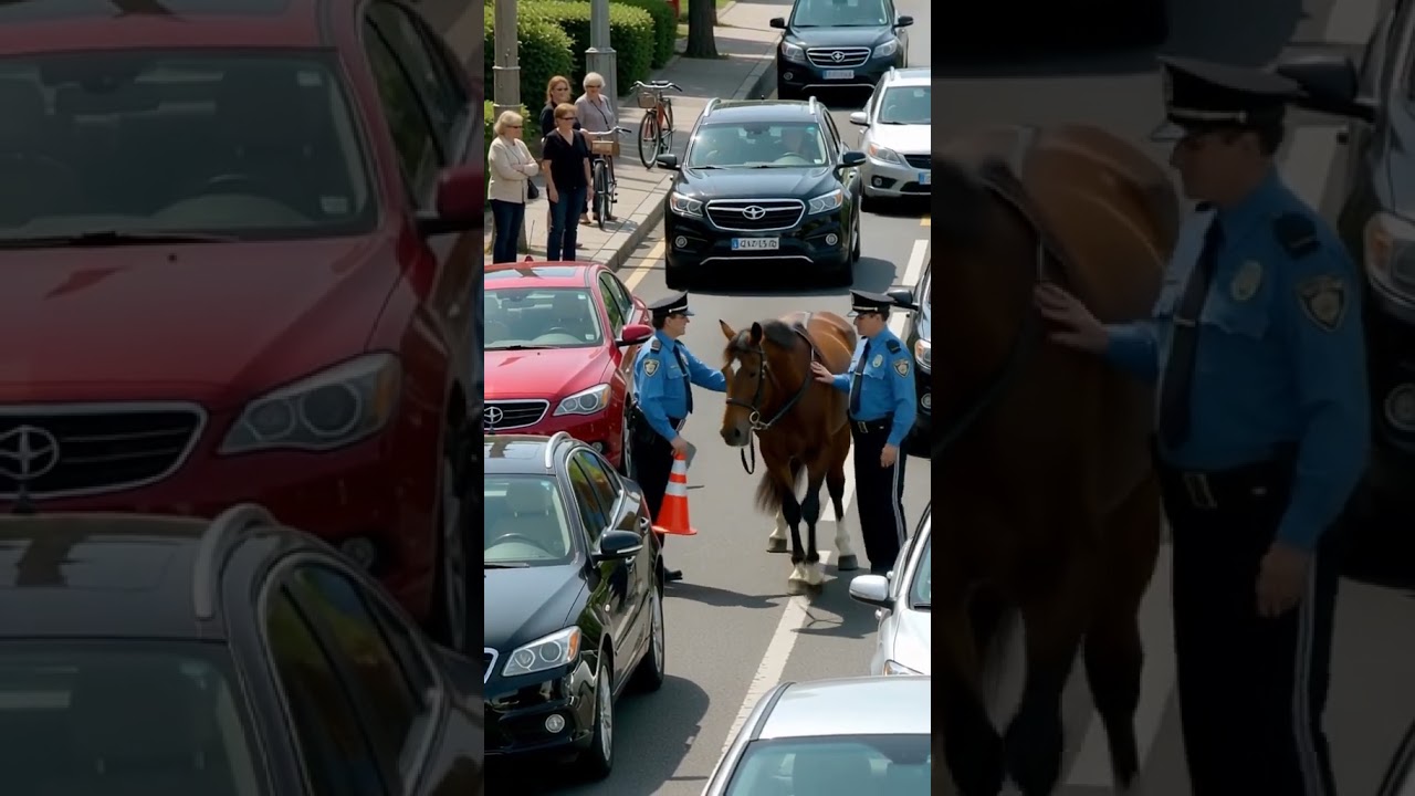 #HorseRescue 🐴 | #PoliceHelp 🚓 | A Heart-Touching Moment ❤️ #ViralShorts #RealHeroes