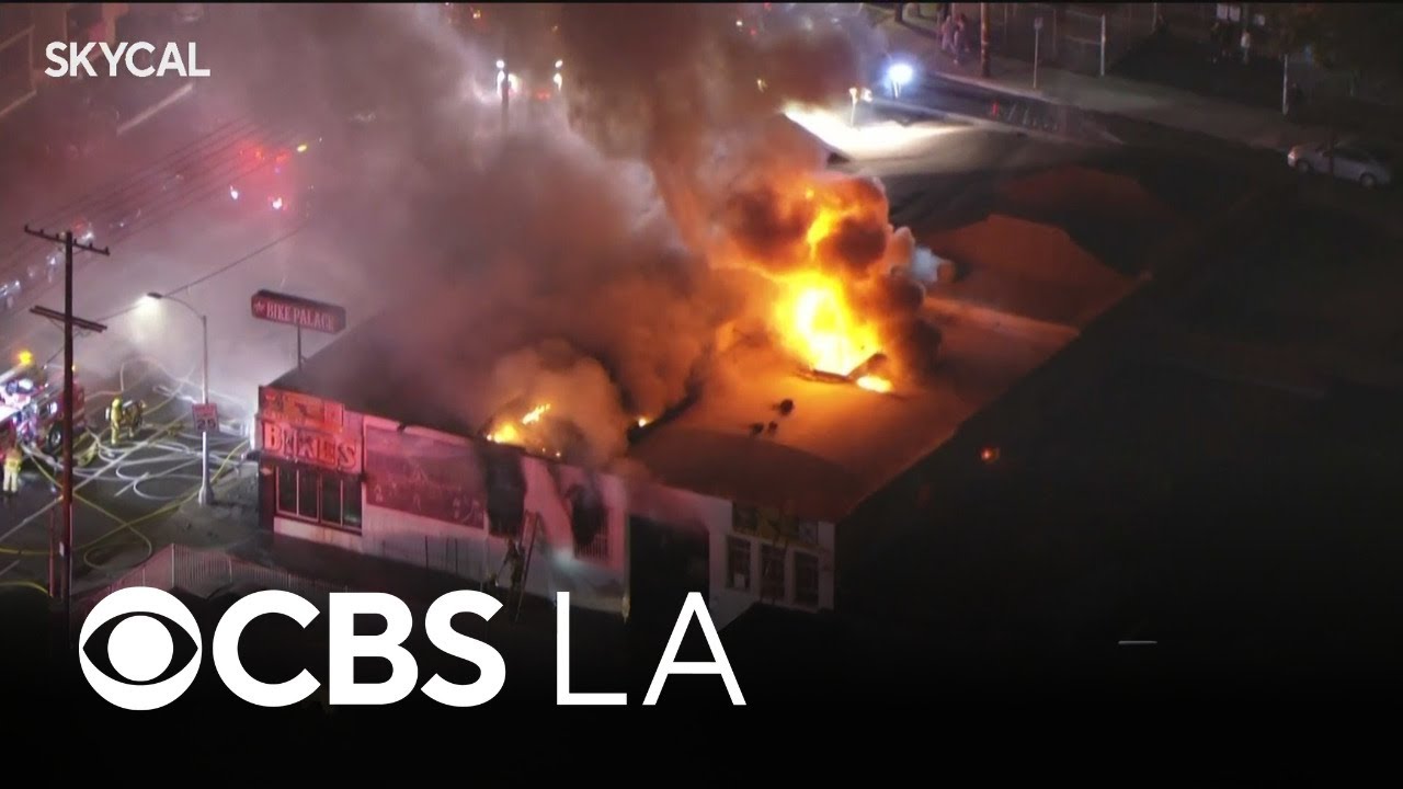 Firefighters battle large blaze at San Pedro business