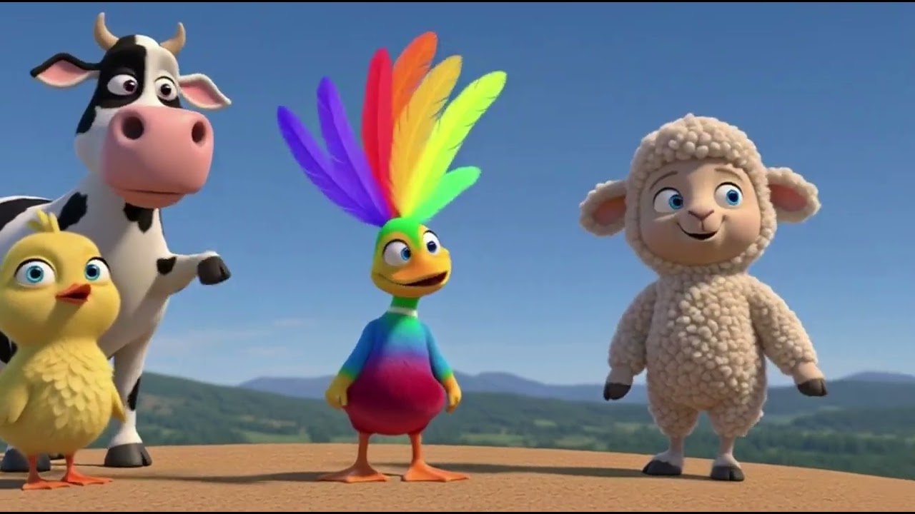 Old MacDonald Had a Rainbow Duck | Colorful Farm Animal Song | Nursery Rhymes