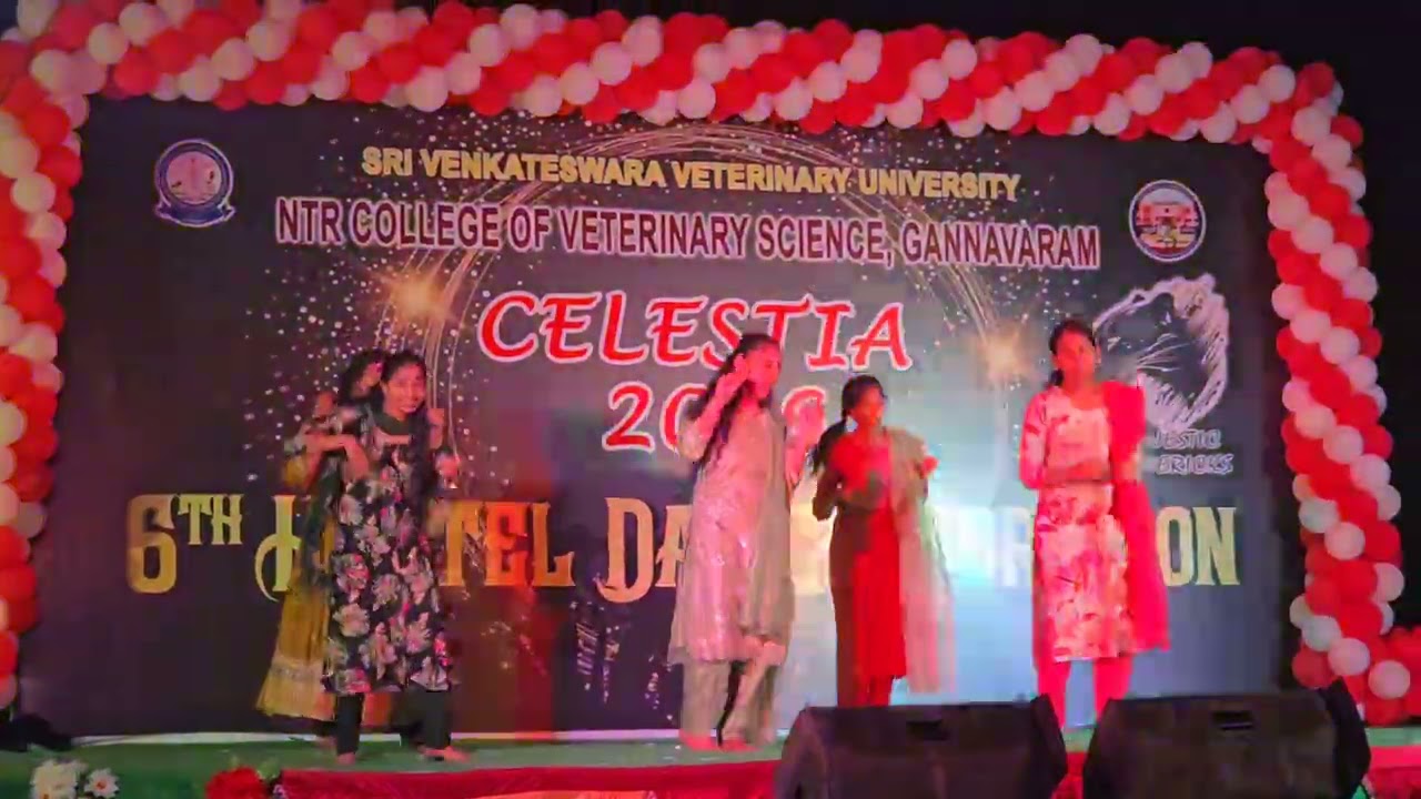 Sowmya and Group Dance Performance at 6th Hostel Day Celebration @NTRCVSc , Gannavaram 
