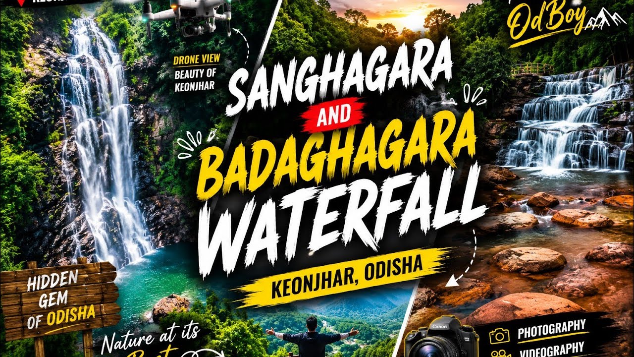 Exploring Odisha&rsquo;s Twin Waterfalls Badaghagara & Sanaghagara l Keonjhar l Drone Vibes l