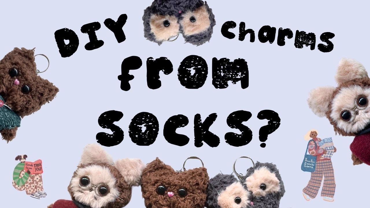 DIY Sock Plushie Charm (with Accessories!) – Easy Gift Idea - Craft to Relax