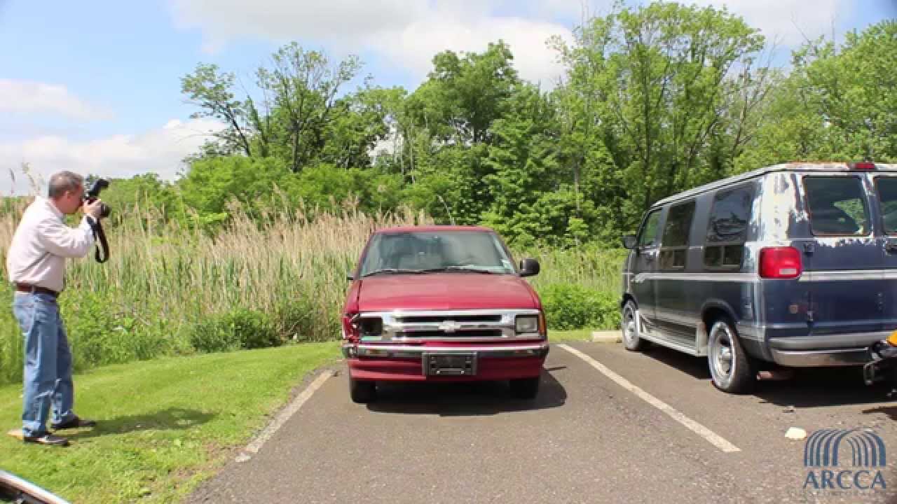 How to take forensic photographs of a vehicle that has been in a crash