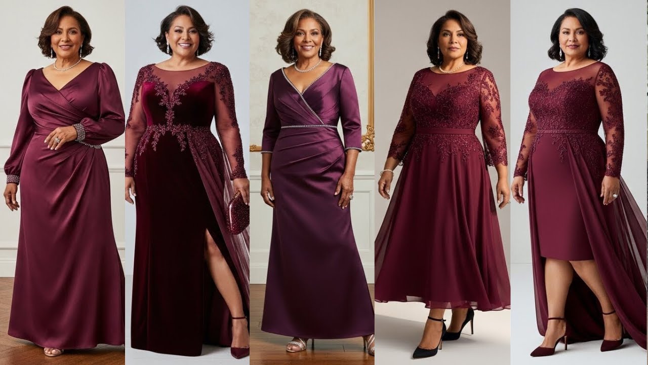 Winter Plus Size Mother of the Bride Dresses | Burgundy & Wine Wedding Looks 2026