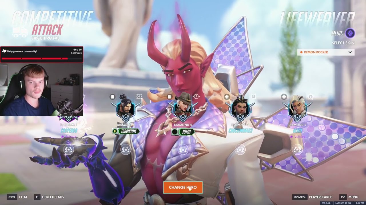 Overwatch Ranked! Pushing Masters Support!! VOD#27
