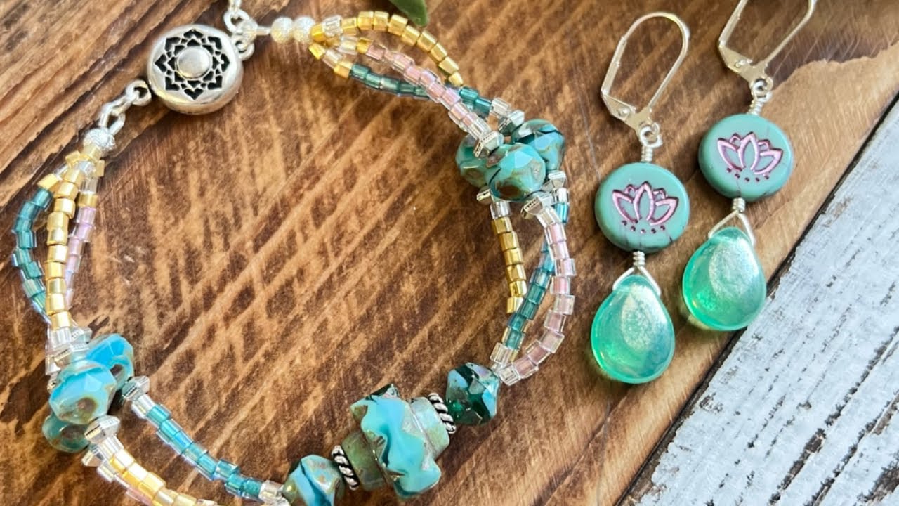 Bracelet and Earrings Project featuring Sam’s Bead Shop
