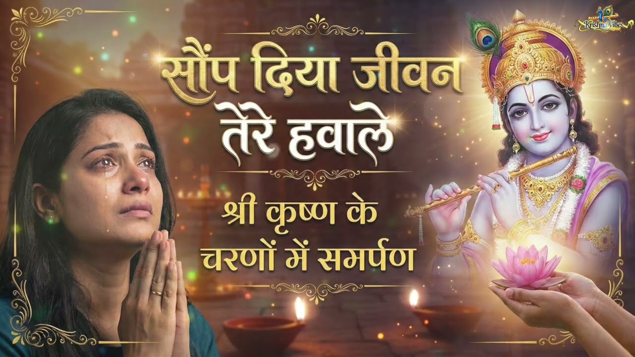 सौंप दिया जीवन तेरे हवाले 💙| Heart Touching Krishna Bhajan | Emotional Devotional Bhakti Song