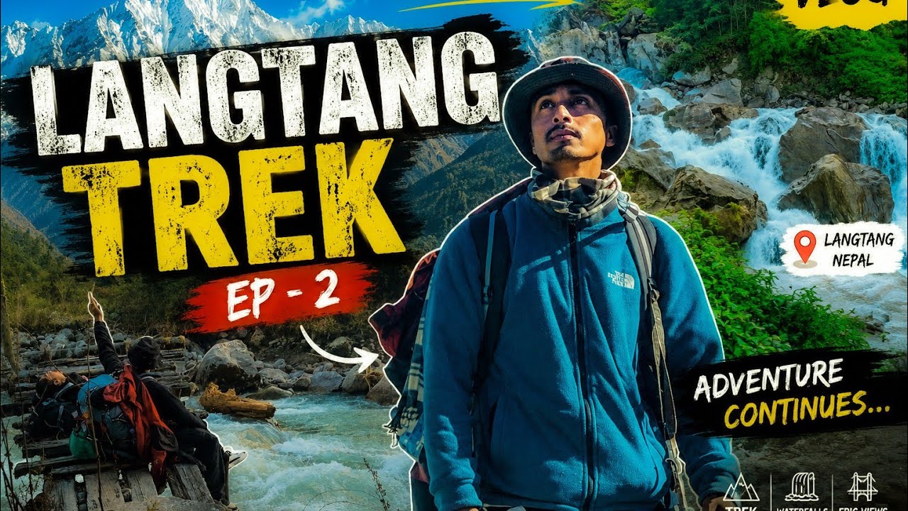 Langtang Trek Day 2: The Hardest 11 hour😳 Climb Begins! Bamboo to Gompa Basecamp 🏔️