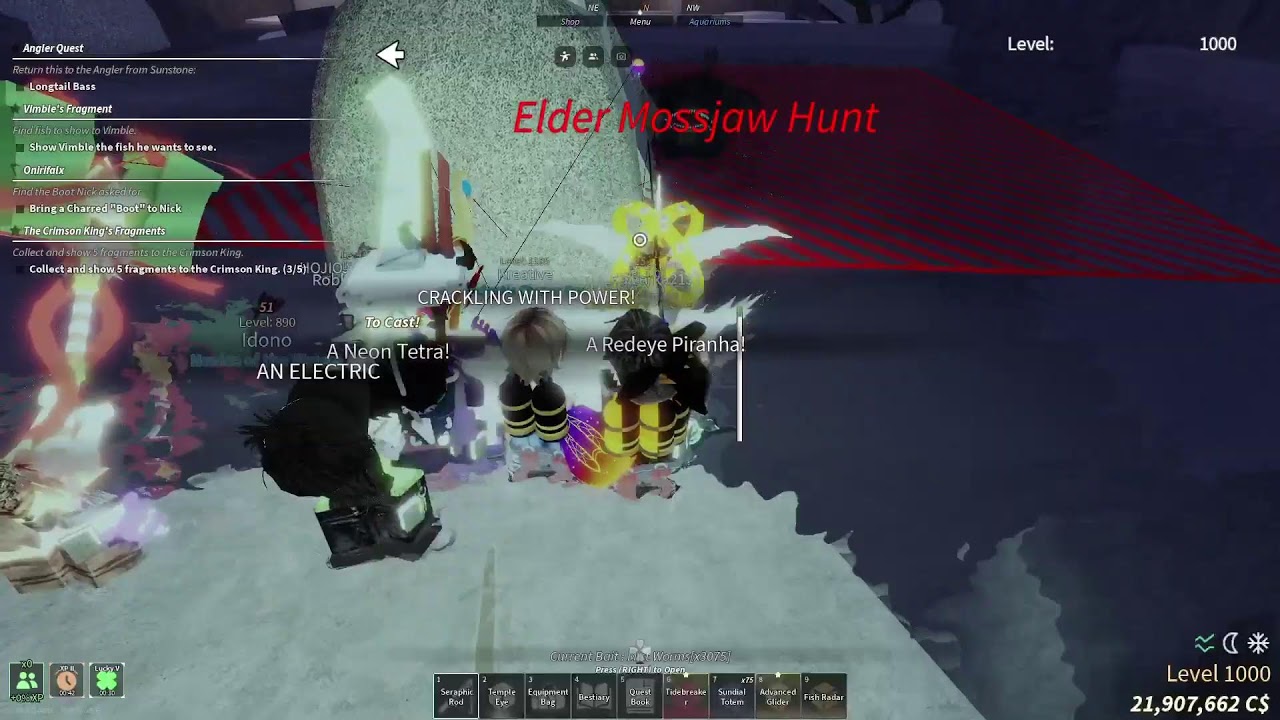 Trying to get seraphic rod in fisch! (part 3🔴)